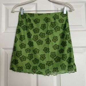 Floral Green Skirt